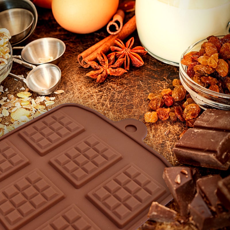homEdge 12 Cavity Break-Apart Chocolate, Set of 4 Packs Food Grade Non-Stick Silicone Protein and Energy Bar Candy Molds - Image 2